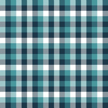 Gri, mavi ve beyaz renklerle kusursuz tartan deseni
