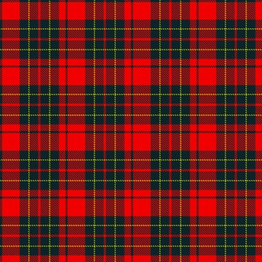 Kırmızı, siyah, sarı renklerle kusursuz tartan deseni, yeni yıl arkaplanı.