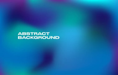 Holographic blue and dark gradient smooth wavy space effect abstract vector background