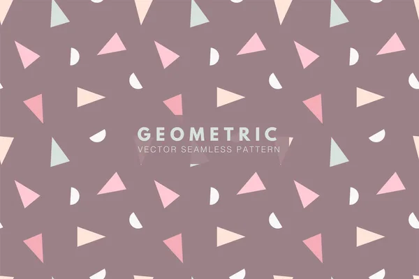 Красочные Пастельные Треугольные Полигеометрические Милые Фигуры Векторный Бесшовный Повторяющийся Шаблон — стоковый вектор