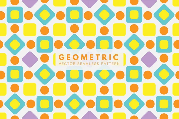 Colorido Lindo Vector Geométrico Formas Patrón Repetición Sin Fisuras — Archivo Imágenes Vectoriales
