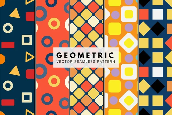 Colección Patrones Formas Geométricas Sin Costuras Patrón Repetición — Archivo Imágenes Vectoriales