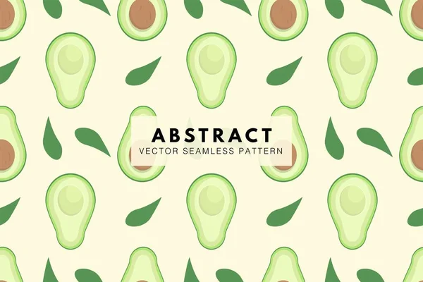 Avocadofrucht Niedlich Muster Abstraktes Nahtloses Wiederholungsvektormuster — Stockvektor