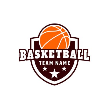 Basketbol logo vektör illüstrasyon tasarımı.