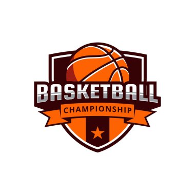 Basketbol logo vektör illüstrasyon tasarımı.
