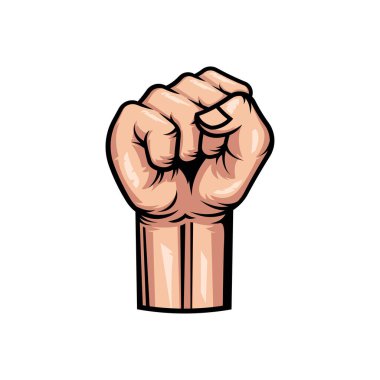 Eller sıkılmış vektör beyaz arkaplanda izole edildi