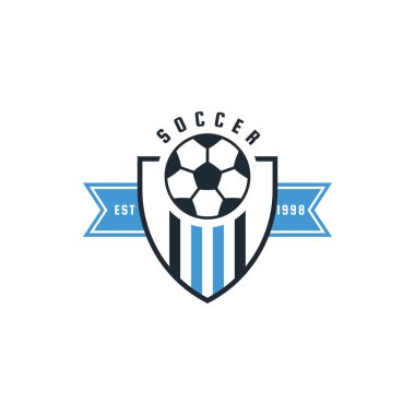 Futbol ve futbol okulunun vektör şablonu