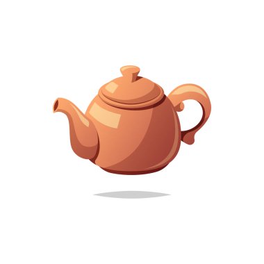 Çaydanlık vektörü beyaz arkaplanda izole edildi.