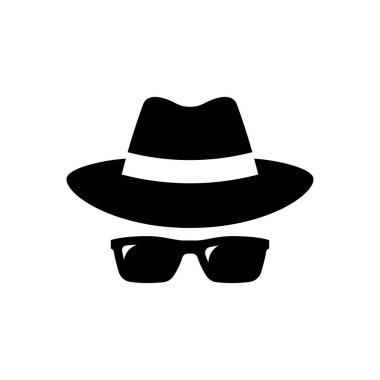 Casus, ajan simgesi vektörü beyaz arkaplanda izole edildi.