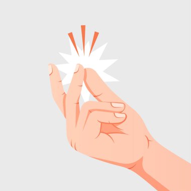 Parmak şıklatmak jest vektörü. kolay konsept vektör arkaplanı.