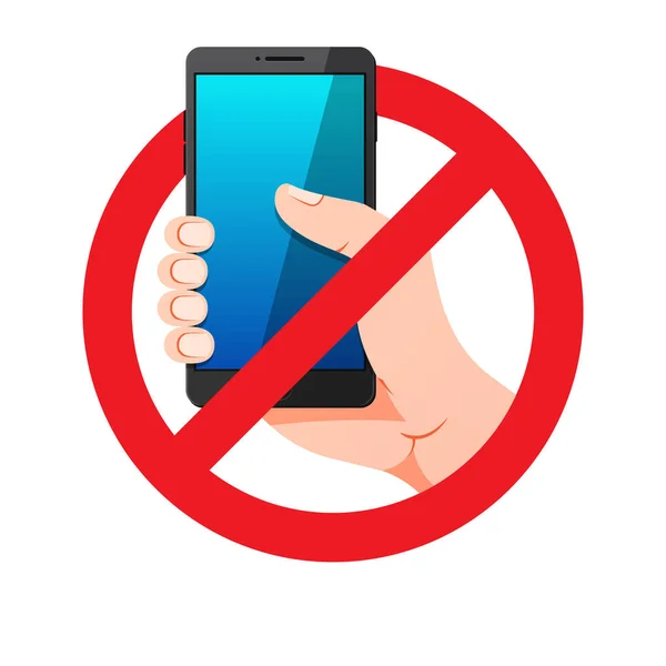 Proibido Usar Smartphones Não Telemóvel Área — Vetor de Stock