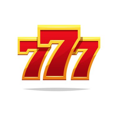 777 Büyük Kazanç konsepti. Kumar makinesi kazandı. 777 büyük ikramiye..