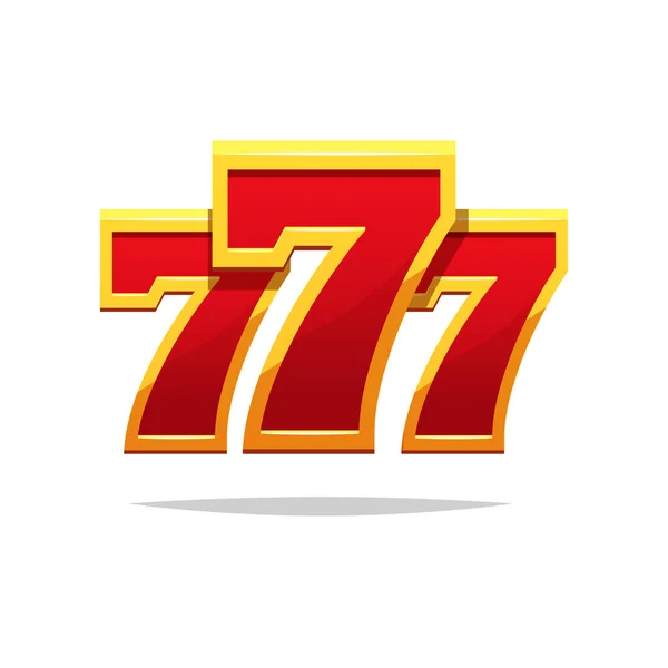 777大胜理念 缝纫机赢了777头彩 — 图库矢量图片
