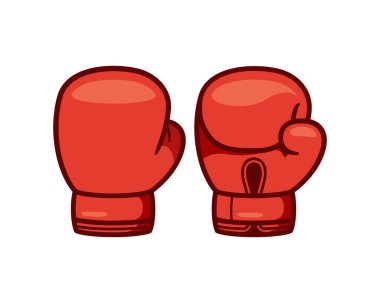 Boks eldivenleri vektörü beyaz arkaplanda izole edildi.