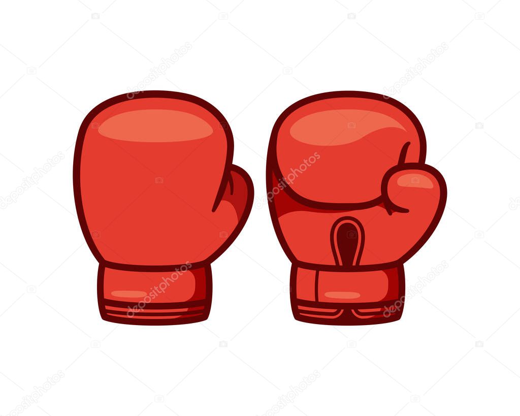 Boxing gloves vector isolated on white background.