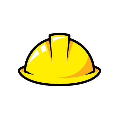 İnşaat miğferi koruma vektörü izole edildi, güvenlik kaskı.