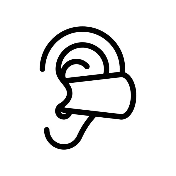 Ohrstöpsel Symbol Gehörschutz Mit Ohrstöpseln — Stockvektor
