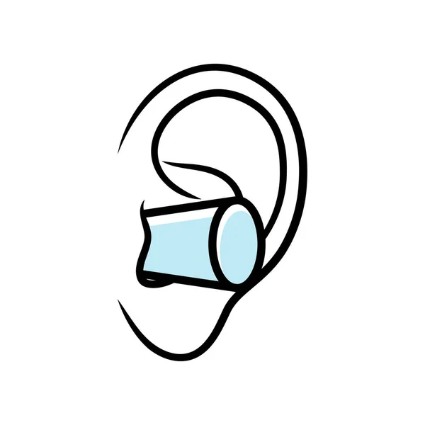 Ohrstöpsel Symbol Gehörschutz Mit Ohrstöpseln — Stockvektor