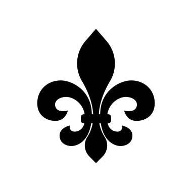 Fleur de lis vektörü beyaz arkaplanda izole edildi.