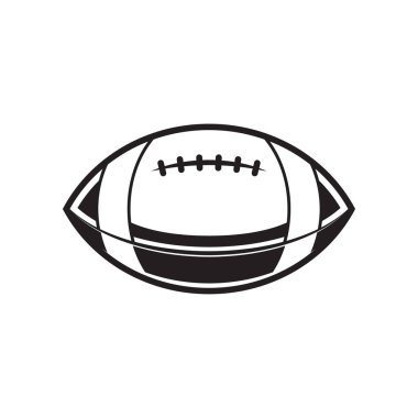Amerikan futbol topu vektörü izole edildi. Rugby topu vektörü.