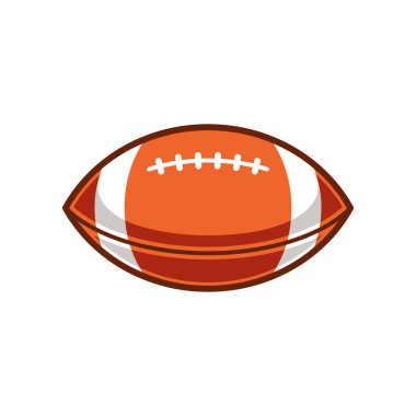 Amerikan futbol topu vektörü izole edildi. Rugby topu vektörü.