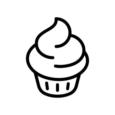 Kek çizgisi simgesi beyaz arkaplanda izole edildi