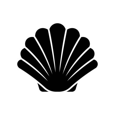 Beyaz arkaplanda inci kabuk simgesi izole