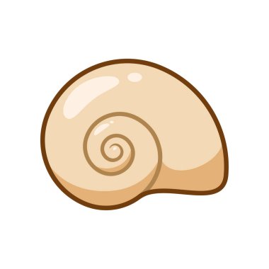 Üzüm salyangozu kabuğu çizgi film vektörü izole edildi