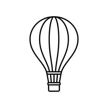 Beyaz arkaplanda hava balonu ikonu vektörü izole.