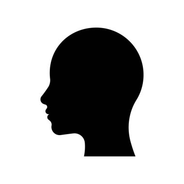 Head icon isolated on white background. clipart