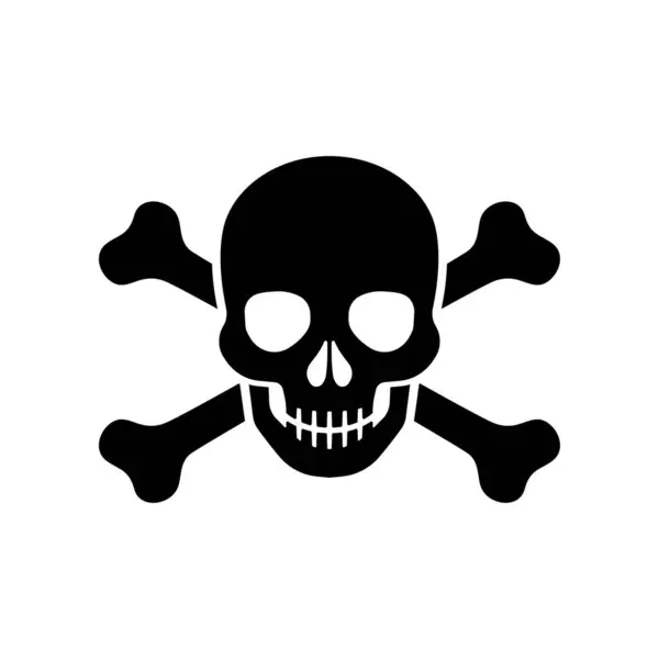 Beyaz arka plan üzerinde izole skull simgesi.