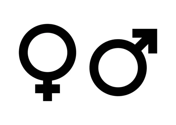 Вектор Гендерных Символов Мужская Женская Икона Стоковая Иллюстрация