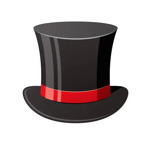 Top Hat Vector Isolated White Background — Stock Vector