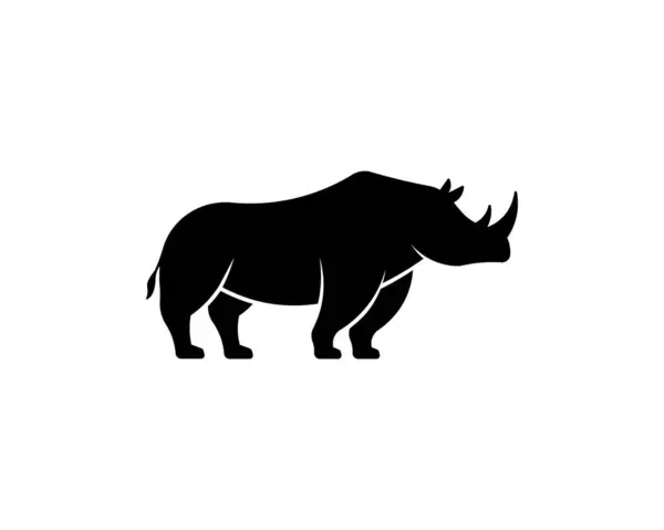 Вектор Логотипа Носорога Изолирован Белом Фоне Лицензионные Стоковые Иллюстрации