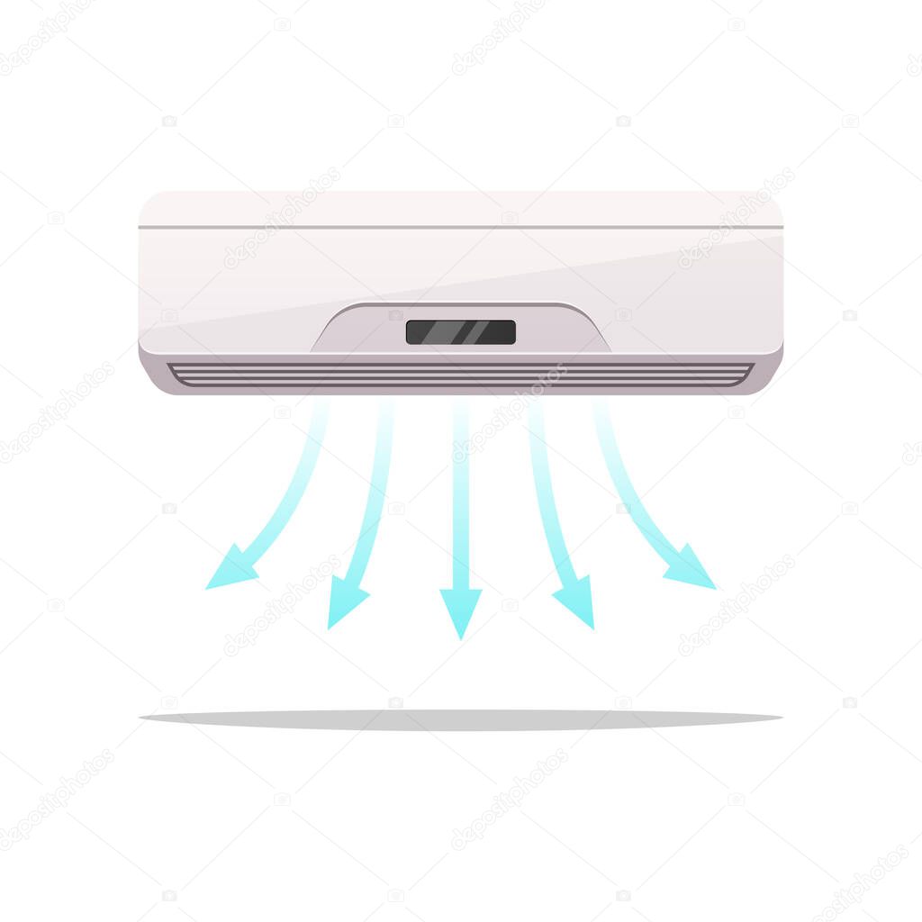 Air conditioner vector isolated on white background.