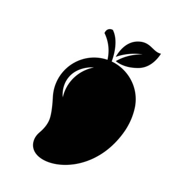 Beyaz arkaplanda mango simgesi izole edildi.