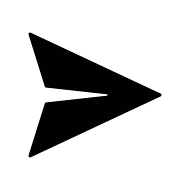 İleti simgesi izole edildi. Kağıt düzlem sembolü.