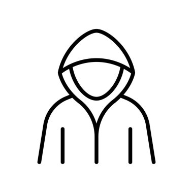 Hacker satır simgesi beyaz arkaplanda izole edildi.