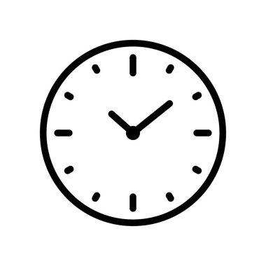 Beyaz arkaplanda saat simgesi izole edildi.