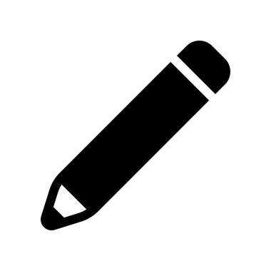 Beyaz arkaplanda kalem simgesi izole edildi.