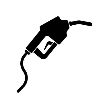 Yakıt pompası başlık simgesi beyaz arkaplanda izole.