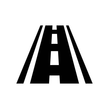 Beyaz arkaplanda yol simgesi izole edildi.