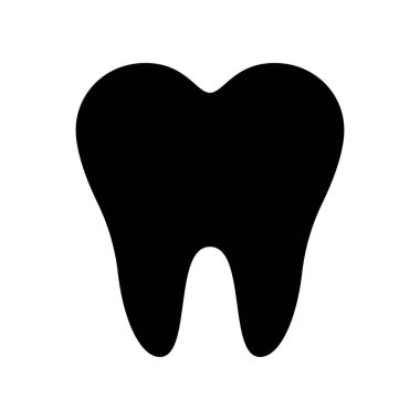 Beyaz arkaplanda insan dişi simgesi izole edildi