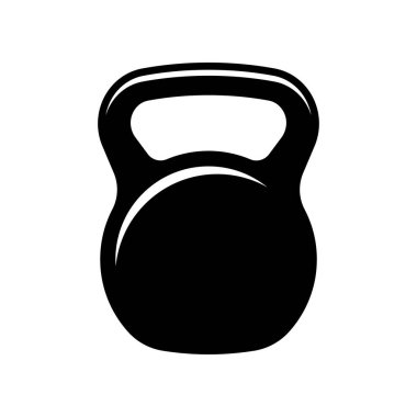 Kettlebell vektörü beyaz arkaplanda izole edildi.