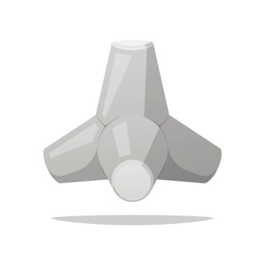 Beton tetrapod dalgaları. emektar beyaz arkaplanda izole edildi.