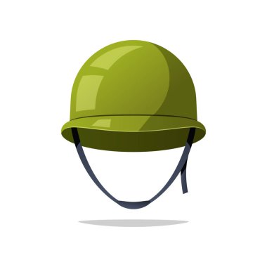  Askeri Koruyucu Miğfer vektörü beyaz arkaplanda izole edildi.