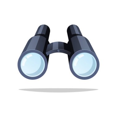 beyaz arkaplanda izole edilmiş dürbün vektörü.