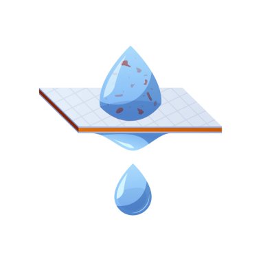 Su filtreleme vektörü beyaz arkaplanda izole edildi.