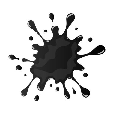 beyaz arkaplanda izole edilmiş mürekkep sıçrama vektörü
