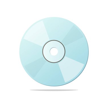 CD disk vektörü beyaz arkaplanda izole edildi.